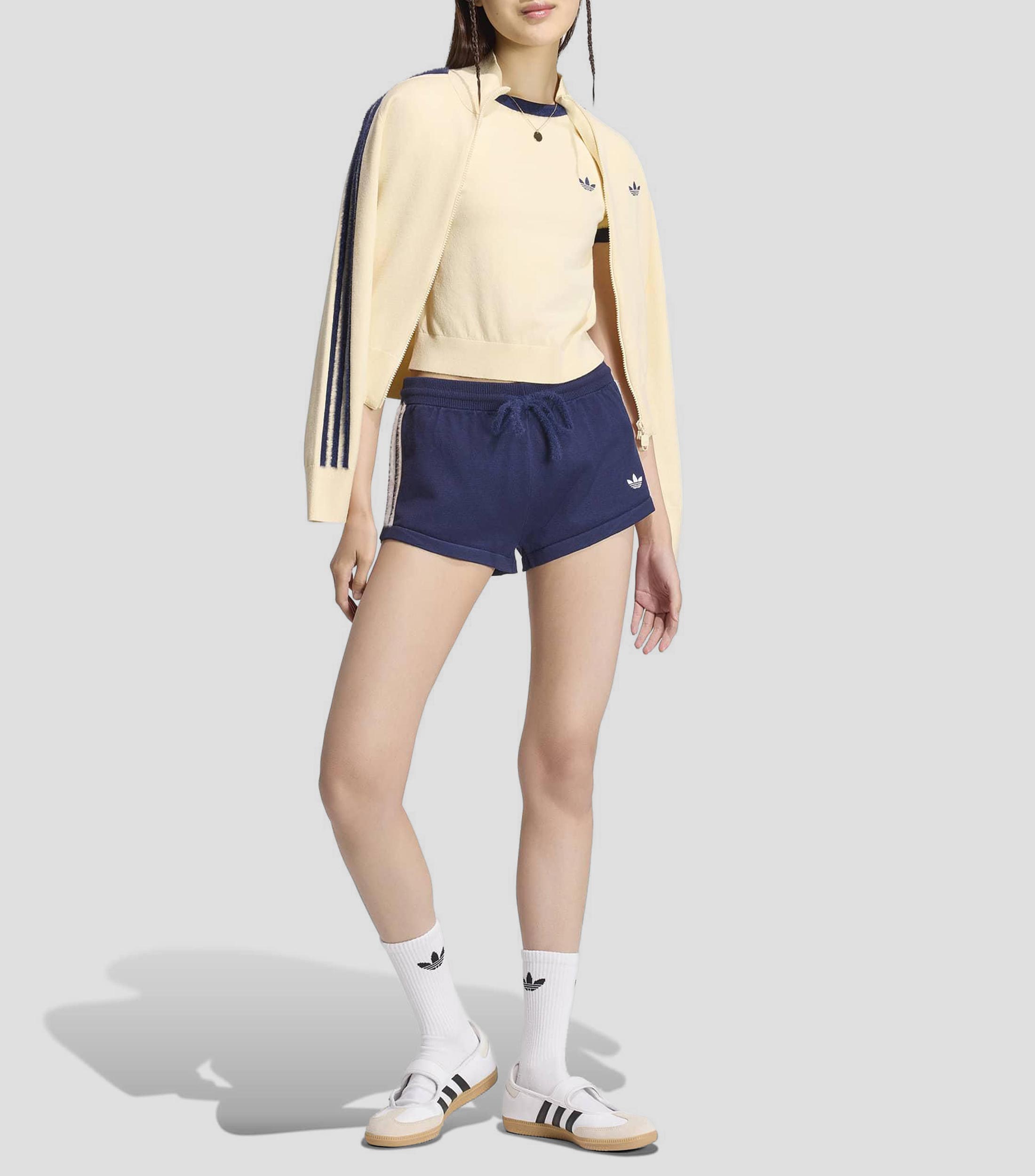 Playera casual Knitted cuello redondo manga corta lisa Mujer
